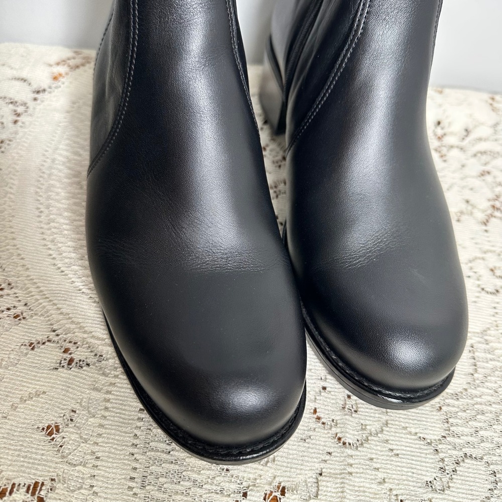 La Canadienne Black Waterproof Leather Perla Ankle Boots 8 WW 35975 Canada Made - Picture 2 of 10
